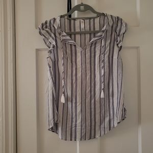 Striped linen top